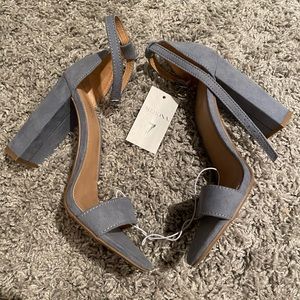 Blue Merona Strappy Heels, Size 7